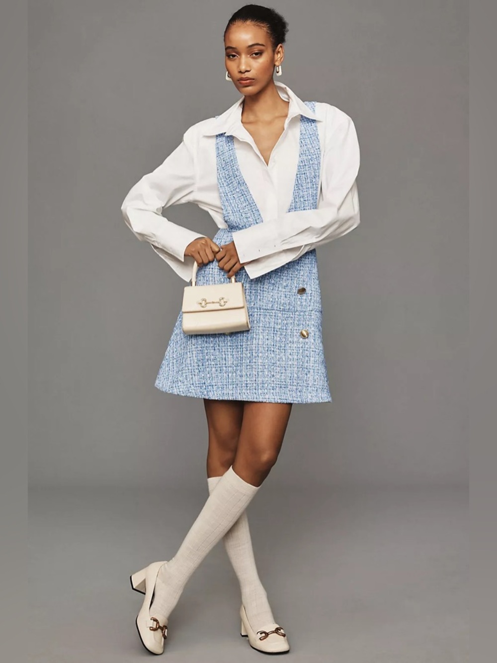 Anthropologie Maeve Tweed Pinafore Skirt- Size 6